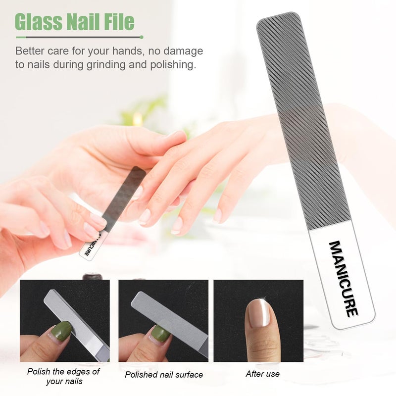 Leipple Manicure Set Professional Nail Clippers Pedicure Kit, 16 pcs Stainless Steel Nail Care Tools Grooming Kit with Luxurious Travel Leather Case for Thick Nails Men Women Gift (Green) - Image 5